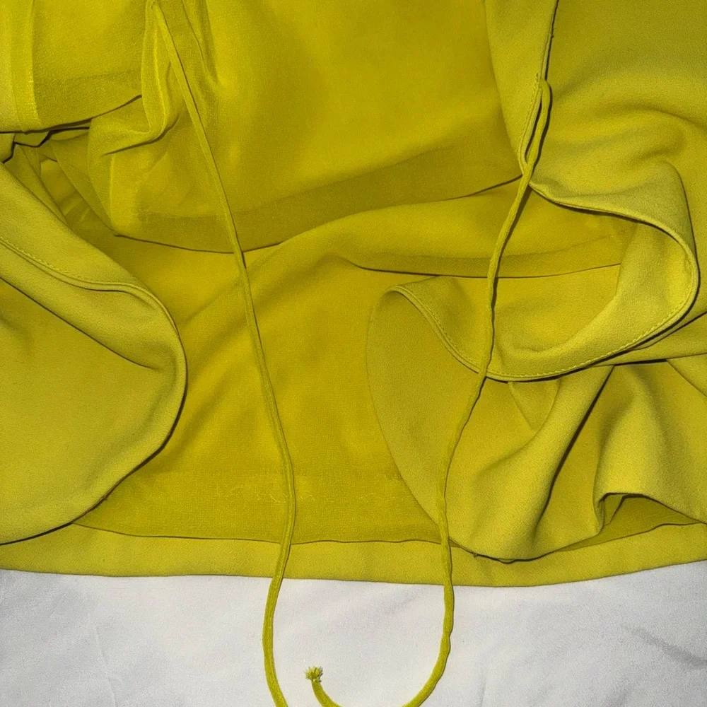 Vibrant Yellow Wrap Dress - Small - Picture 10 of 13